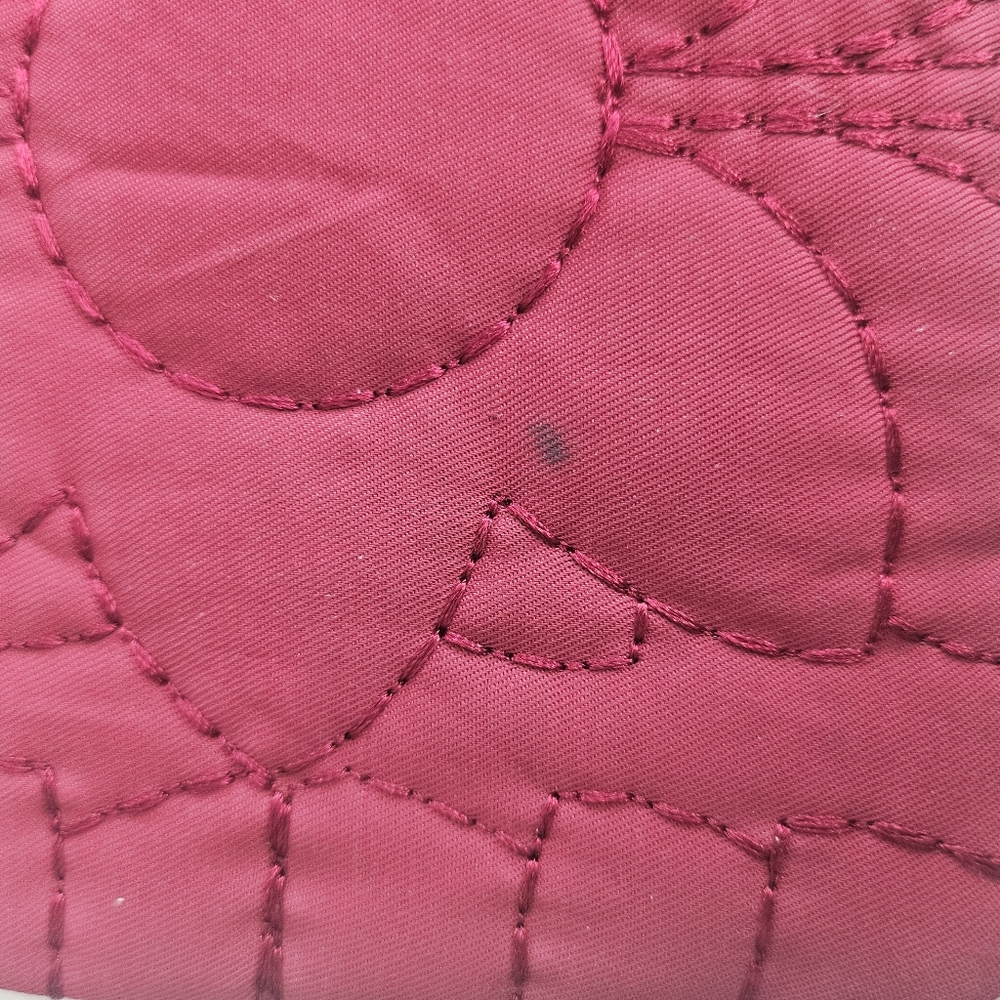 Fossil KeyPer Raspberry Quilted Cute wallet wristlet READ - Picture 7 of 7